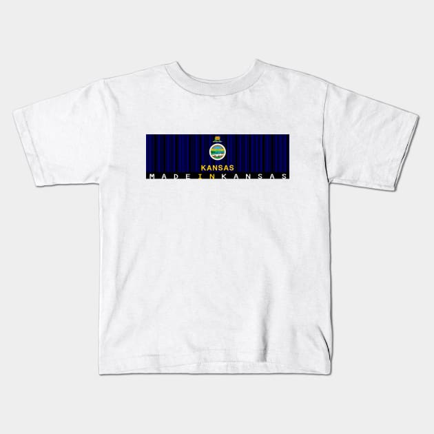 Made in Kansas Kids T-Shirt by ms.fits